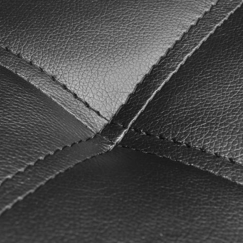 Кушетка с възглавница, черна, изкуствена кожа