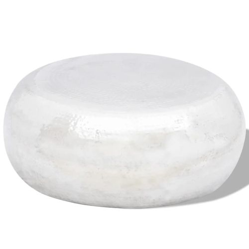 Кована алуминиева маса за кафе, сребриста