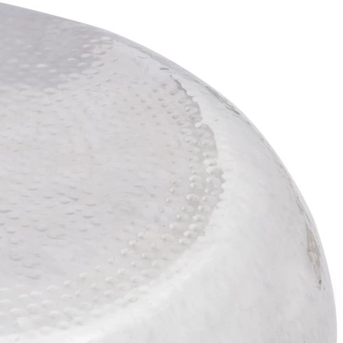 Кована алуминиева маса за кафе, сребриста