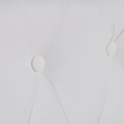 Честърфийлд 3-местен диван изкуствена кожа бял