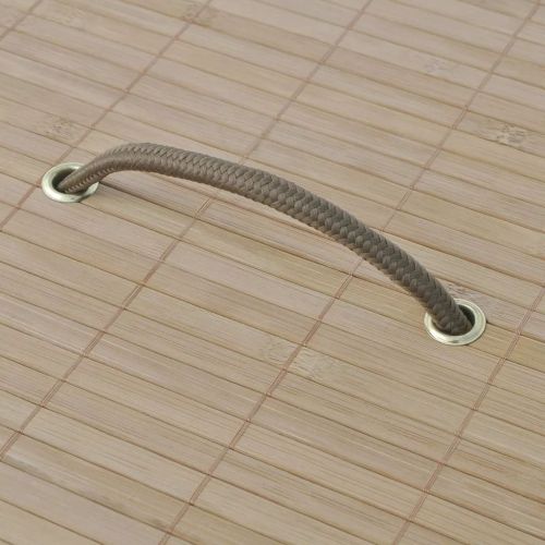 Бамбуков кош за пране, кръгъл, натурален цвят