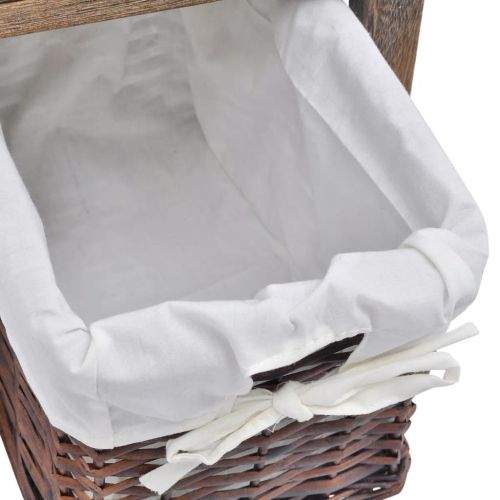 Нощни шкафчета, 2 бр, дърво, кафяви