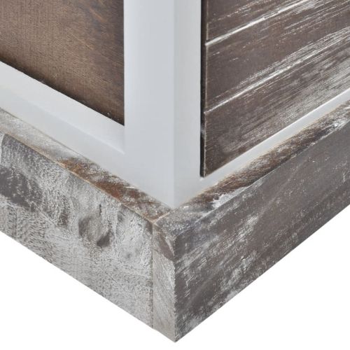 Нощни шкафчета, 2 бр, кафяво и бяло