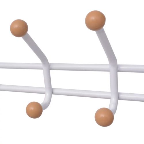 Щендер за дрехи със стелажи за обувки, 68x32x182,5 см, бял