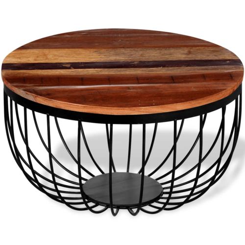 Маса за кафе, регенерирано дърво масив