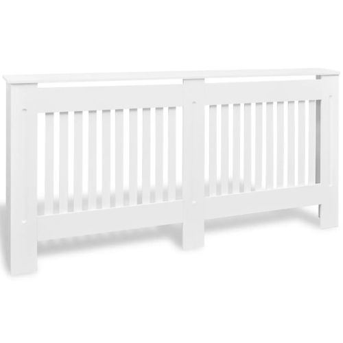 Параван за радиатор бял, MDF, 172 см