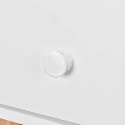 Нощни масички, 2 бр, иглолистен масив, 40x30x61 см, бели