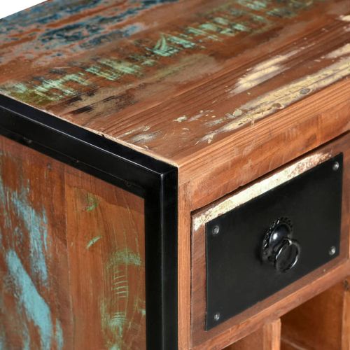 Стойка за вино за 16 бутилки, регенерирана дървесина масив