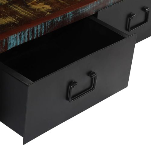 ТВ шкаф, регенерирано дърво масив, 120x30x40 cм