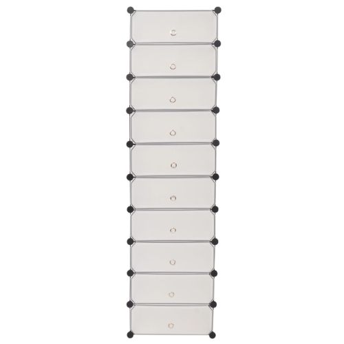 Сглобяем органайзер за обувки, 10 отделения, бял