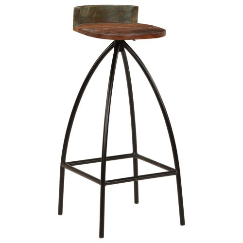 Бар табуретки, 2 бр, регенерирана дървесина масив