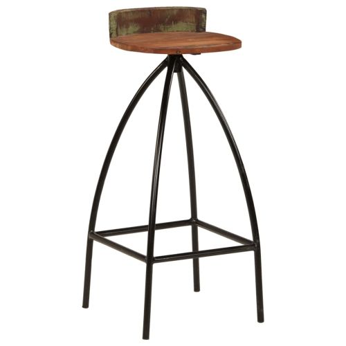 Бар табуретки, 2 бр, регенерирана дървесина масив