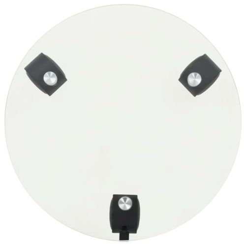 Цветарници на колелца, 2 бр, закалено стъкло, 28 см, кръгли