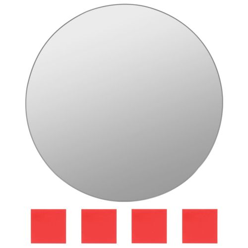 Комплект стенни огледала от 7 части, кръгли