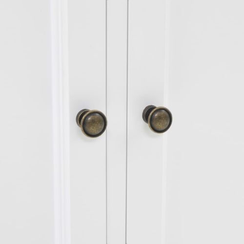 Бюфет с 4 врати, МДФ и борова дървесина, 80x40x180 см