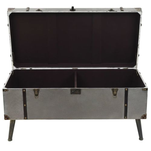 Маса за кафе, МДФ и алуминий, 102x51x47,5 см