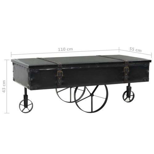 Кафе маса, МДФ и чамова дървесина, 110x55x43 cм