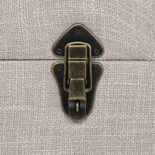 Пейка за съхранение, дървен масив и стомана, 111x34x37 см