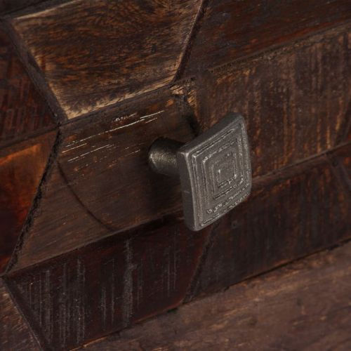 Маса за кафе, масивна регенерирана дървесина, 100x60x35 cм