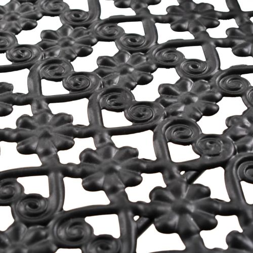 Сгъваема маса за чай, винтидж стил, метал, 58x35x72 см, черна