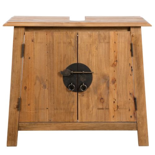 Комплект мебели за баня, борова дървесина масив