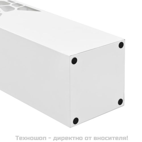 Поставка за чадъри "Камъни", стомана, бяла