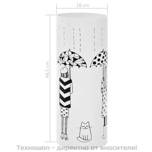 Поставка за чадъри "Жени", бяла