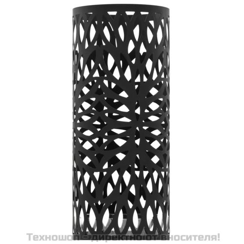 Поставка за чадъри "Листа", стомана, черна