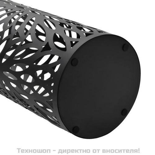 Поставка за чадъри "Листа", стомана, черна