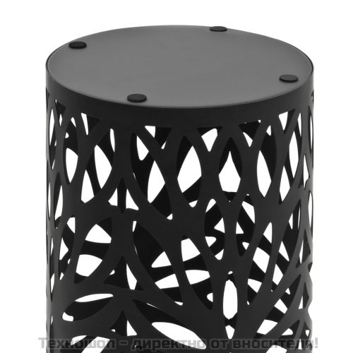 Поставка за чадъри "Листа", стомана, черна