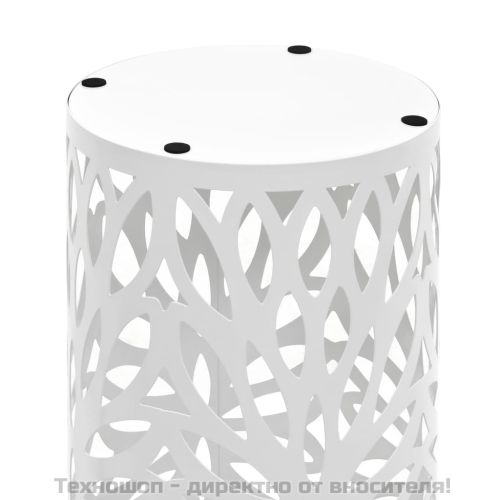 Поставка за чадъри "Листа", стомана, бяла