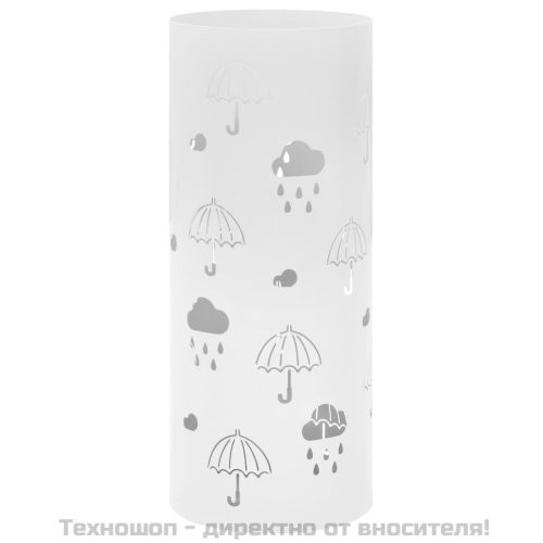 Поставка за чадъри "Чадъри", стомана, бяла