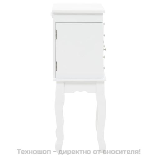 Свободностоящ шкаф за бижута, бял