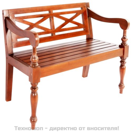 Пейка Батавия, 98 см, махагон масив, тъмнокафява