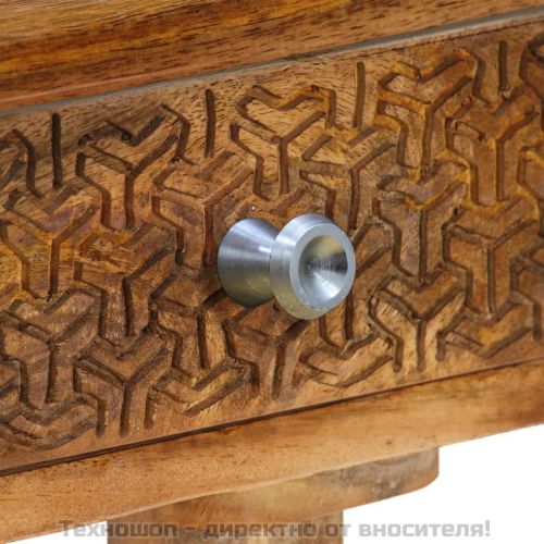 Конзолна маса, мангово дърво масив, 102x30x79 cм