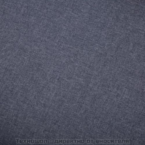 Табуретка, платнена тапицерия, 73x43x42 см, тъмносива