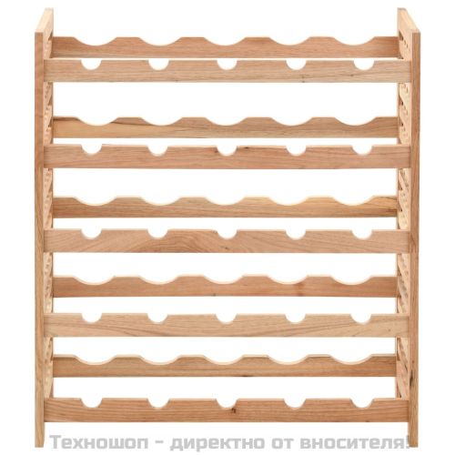 Стойка за вино за 25 бутилки, орех масив, 63x25x73 см