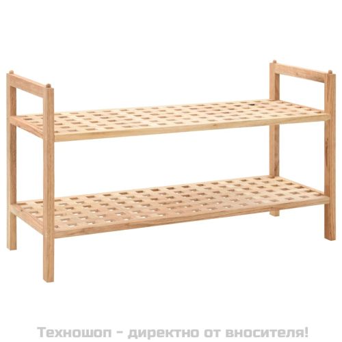 Етажерка за обувки, орехово дърво масив, 69x26x40 cм