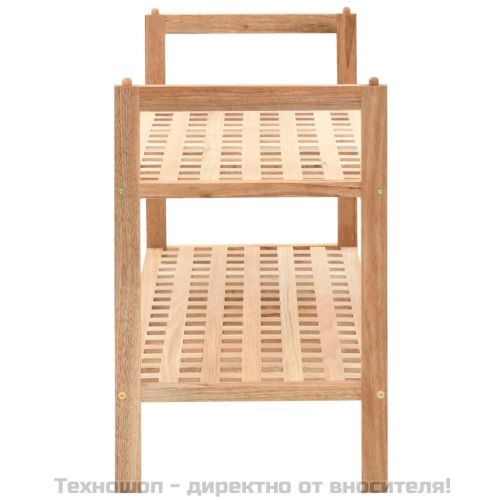 Етажерка за обувки, орехово дърво масив, 69x26x40 cм
