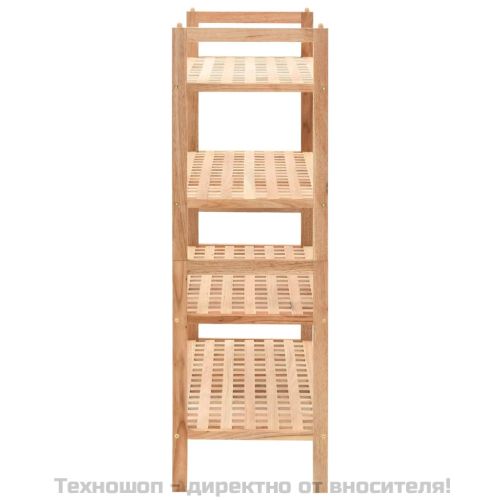 Етажерка за обувки, орехово дърво масив, 69x26x81 cм