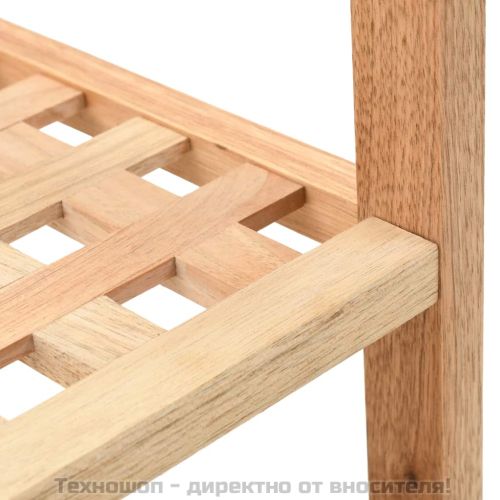 Етажерка за обувки, орехово дърво масив, 69x26x81 cм