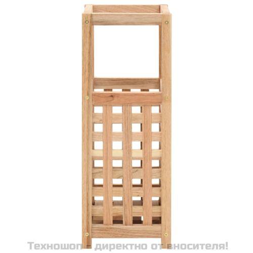 Дървена поставка за чадъри, орех масив, 18x18x50 см