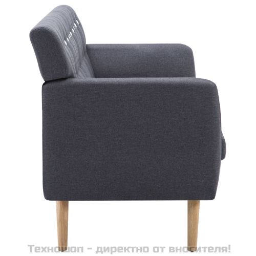 3-местен диван тапицерия от текстил 172x70x82 см тъмносив