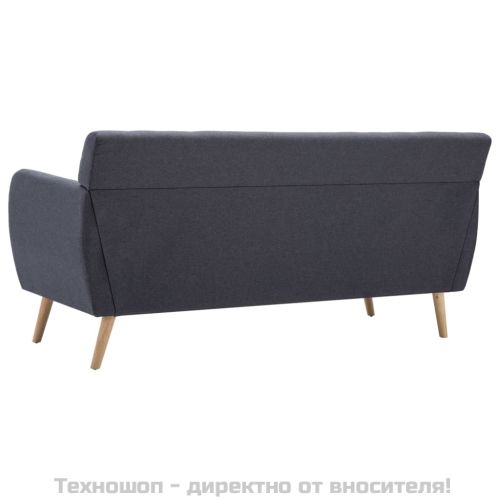 3-местен диван тапицерия от текстил 172x70x82 см тъмносив