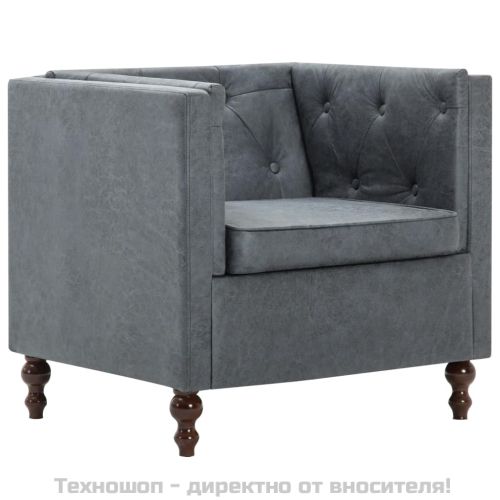 Фотьойл, сив, текстил