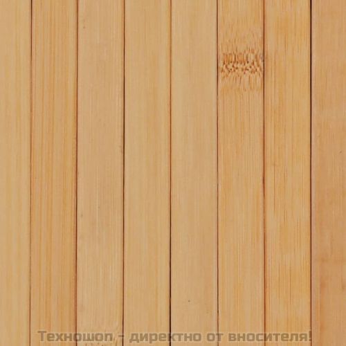 Параван за стая, бамбук, ширина 250 см, височина 165 см, натурален цвят