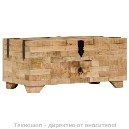 Маса за кафе, мангово дърво масив, 80x40x35 cм