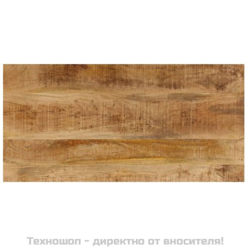 Маса за кафе, 100x50x35 см, мангово дърво масив и стомана