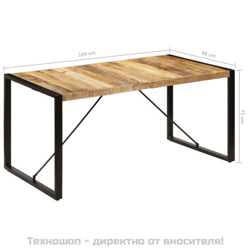Трапезна маса, 160x80x75 см, мангово дърво масив