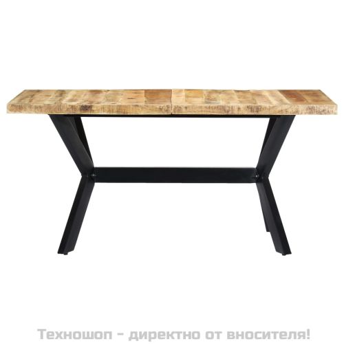 Трапезна маса, 160x80х75 cм, грубо мангово дърво масив